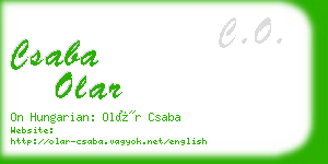 csaba olar business card